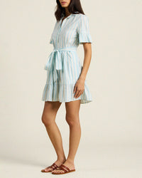 Trovata Birds of Paradis Martinique Dress in Isla Stripe 2 - Bliss Boutiques