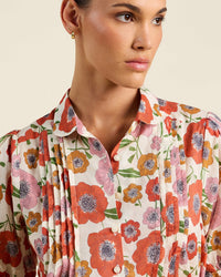 Trovata Birds of Paradis Nadine Blouse in Poppy Costa 3 - Bliss Boutiques