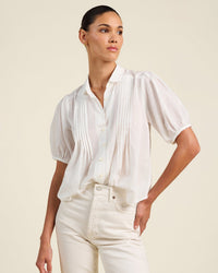Trovata Birds of Paradis Nadine Blouse in White 4 - Bliss Boutiques