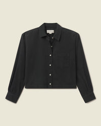 Trovata Birds of Paradis Nessa Shirt in Deep Teal Cord 4 - Bliss Boutiques