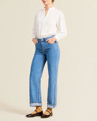 Trovata Birds of Paradis Rumi Blouse in White Coastal Cotton 2 - Bliss Boutiques