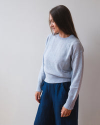 Velvet by Graham & Spencer Alba L/S Crew Neck Sweater in Capri 1 - Bliss Boutiques