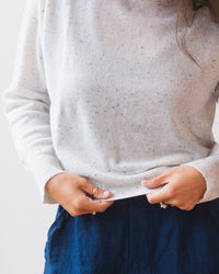 Velvet by Graham & Spencer Alba L/S Crew Neck Sweater in Ivory 3 - Bliss Boutiques
