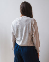 Velvet by Graham & Spencer Alba L/S Crew Neck Sweater in Ivory 4 - Bliss Boutiques