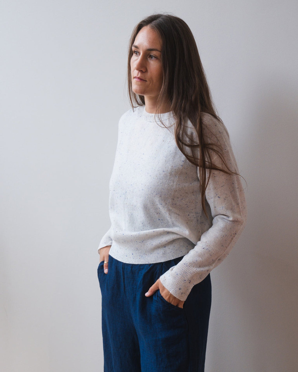 Alba L/S Crew Neck Sweater in Ivory
