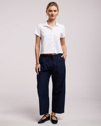 Velvet by Graham & Spencer Arlene S/S Button Up Top In White 2 - Bliss Boutiques