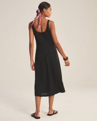 Velvet by Graham & Spencer Austen Square Neck Sleeveless Dress in Black 4 - Bliss Boutiques