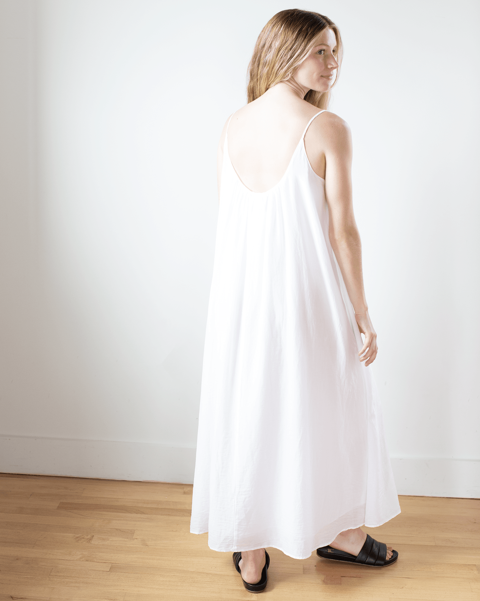 Velvet by Graham & Spencer Avery Long Cami Dress in White - Bliss Boutiques Velvet by Graham & Spencer Avery Long Cami Dress in White - Bliss Boutiques
