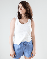 Velvet by Graham & Spencer Aya Scoop Crop Tank in White 