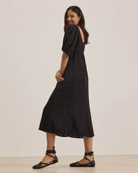 Velvet by Graham & Spencer Brooke Puff Sleeve Dress in Black 
