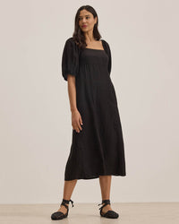 Velvet by Graham & Spencer Brooke Puff Sleeve Dress in Black 