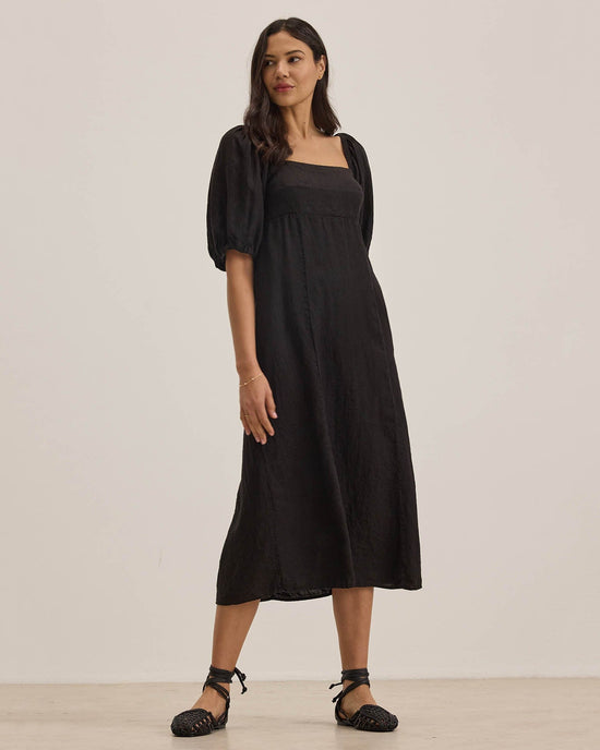 Velvet by Graham & Spencer Brooke Puff Sleeve Dress in Black 