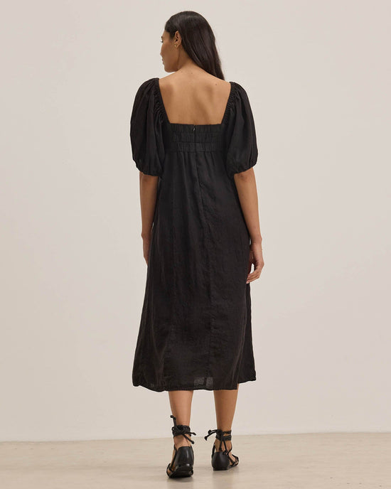Velvet by Graham & Spencer Brooke Puff Sleeve Dress in Black 
