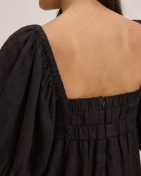 Velvet by Graham & Spencer Brooke Puff Sleeve Dress in Black 