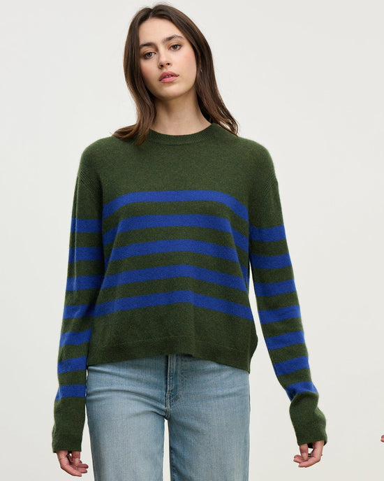 Velvet by Graham & Spencer Diana in Military/Blue 