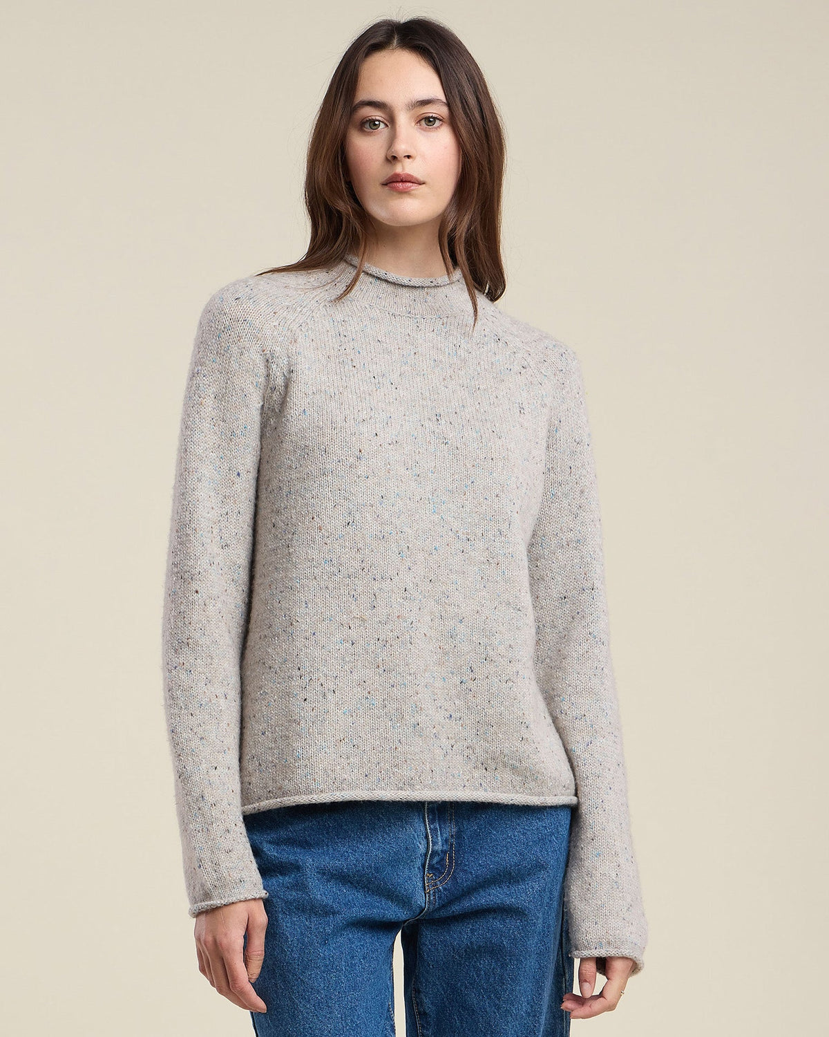 Joelle L/S Sweater in Oatmeal