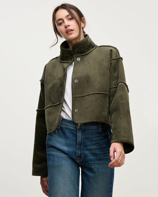 Velvet by Graham & Spencer Kelly Jacket in Army 