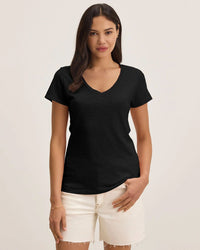 Velvet by Graham & Spencer Clothing Lilith V Tee in Black