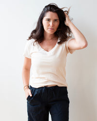 Velvet by Graham & Spencer Lilith V Tee in Scallop 1 - Bliss Boutiques