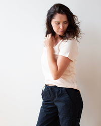 Velvet by Graham & Spencer Lilith V Tee in Scallop 2 - Bliss Boutiques