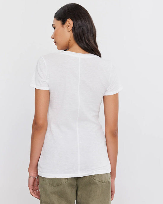 Velvet by Graham & Spencer Lilith V Tee in White 
