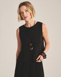 Velvet by Graham & Spencer Maxine Sleeveless Top in Black 2 - Bliss Boutiques