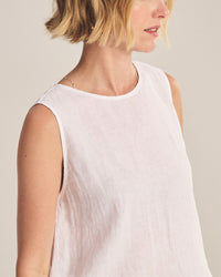 Velvet by Graham & Spencer Maxine Sleeveless Top in White 3 - Bliss Boutiques