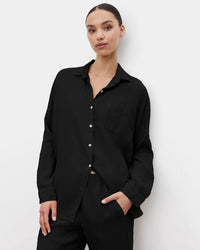 Velvet by Graham & Spencer Mulholland Button Down in Black 