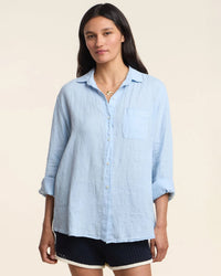 Velvet by Graham & Spencer Mulholland Button Up Top In Billow 1 - Bliss Boutiques