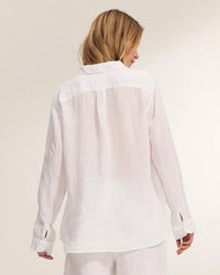 Velvet by Graham & Spencer Mulholland Button Up Top In White 3 - Bliss Boutiques