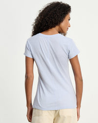 Velvet by Graham & Spencer Odelia Scoop Neck Tee in Soho Sky 