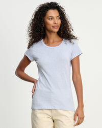 Velvet by Graham & Spencer Odelia Scoop Neck Tee in Soho Sky 