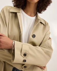 Velvet by Graham & Spencer Raheal Trench Coat in Khaki 