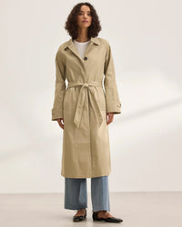 Velvet by Graham & Spencer Raheal Trench Coat in Khaki 