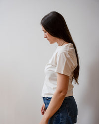 Velvet by Graham & Spencer Ryland Short Sleeve Crew Neck Top In Beach 4 - Bliss Boutiques