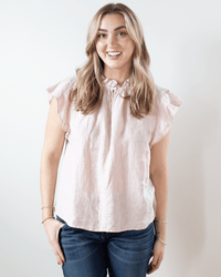 Velvet by Graham & Spencer Semira Sleeveless Ruffle Top in Tutu 