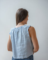 Velvet by Graham & Spencer Tana Ruffle Sleeveless Top In Billow 4 - Bliss Boutiques
