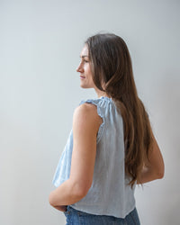 Velvet by Graham & Spencer Tana Ruffle Sleeveless Top In Billow 3 - Bliss Boutiques