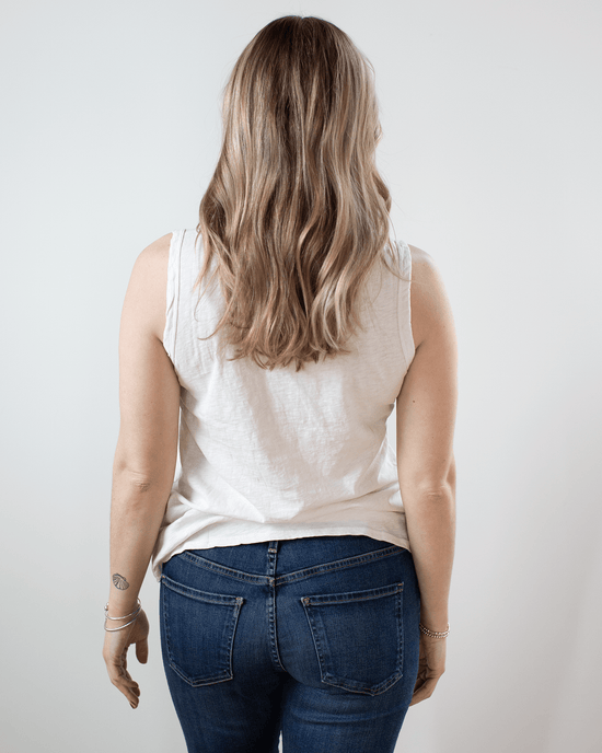 Velvet by Graham & Spencer Clothing Taurus Crew Neck Tank in Bisque