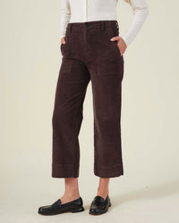 Velvet by Graham & Spencer Vera Wide Leg Pant in Dark Chocolate 1 - Bliss Boutiques