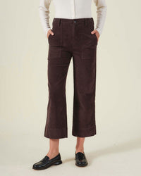 Velvet by Graham & Spencer Vera Wide Leg Pant in Dark Chocolate 2 - Bliss Boutiques