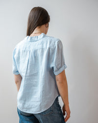 Velvet by Graham & Spencer Vivica Short Sleeve Henley Top In Billow 4 - Bliss Boutiques