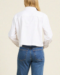 Trovata Birds of Paradis Clothing Nessa Shirt in White Cotton Twill