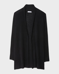 White + Warren Clothing Cashmere Trapeze Cardigan in Black