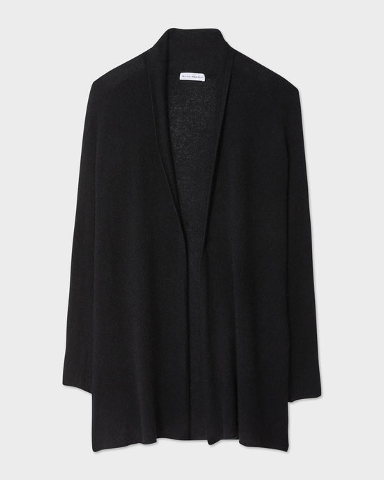 White + Warren Clothing Cashmere Trapeze Cardigan in Black