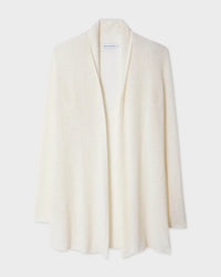 White + Warren Clothing Cashmere Trapeze Cardigan in Soft White
