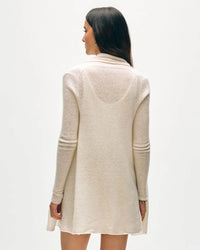 White + Warren Clothing Cashmere Trapeze Cardigan in Soft White