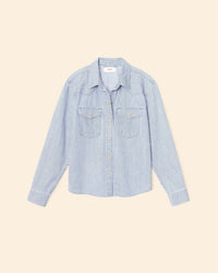 XiRENA Clothing Byron Shirt In Blue Railroad