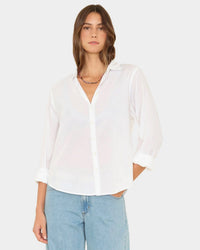 Bowie Shirt in White - Bliss Boutiques