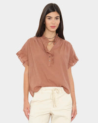 Brie Top in Ginger Brown